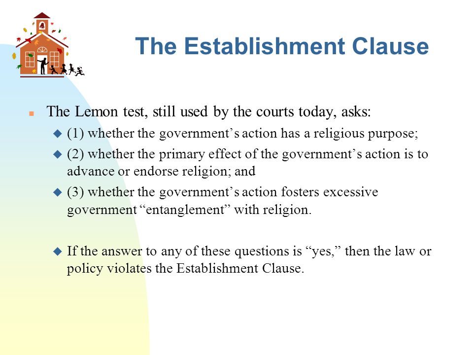 Establishment clause cases online